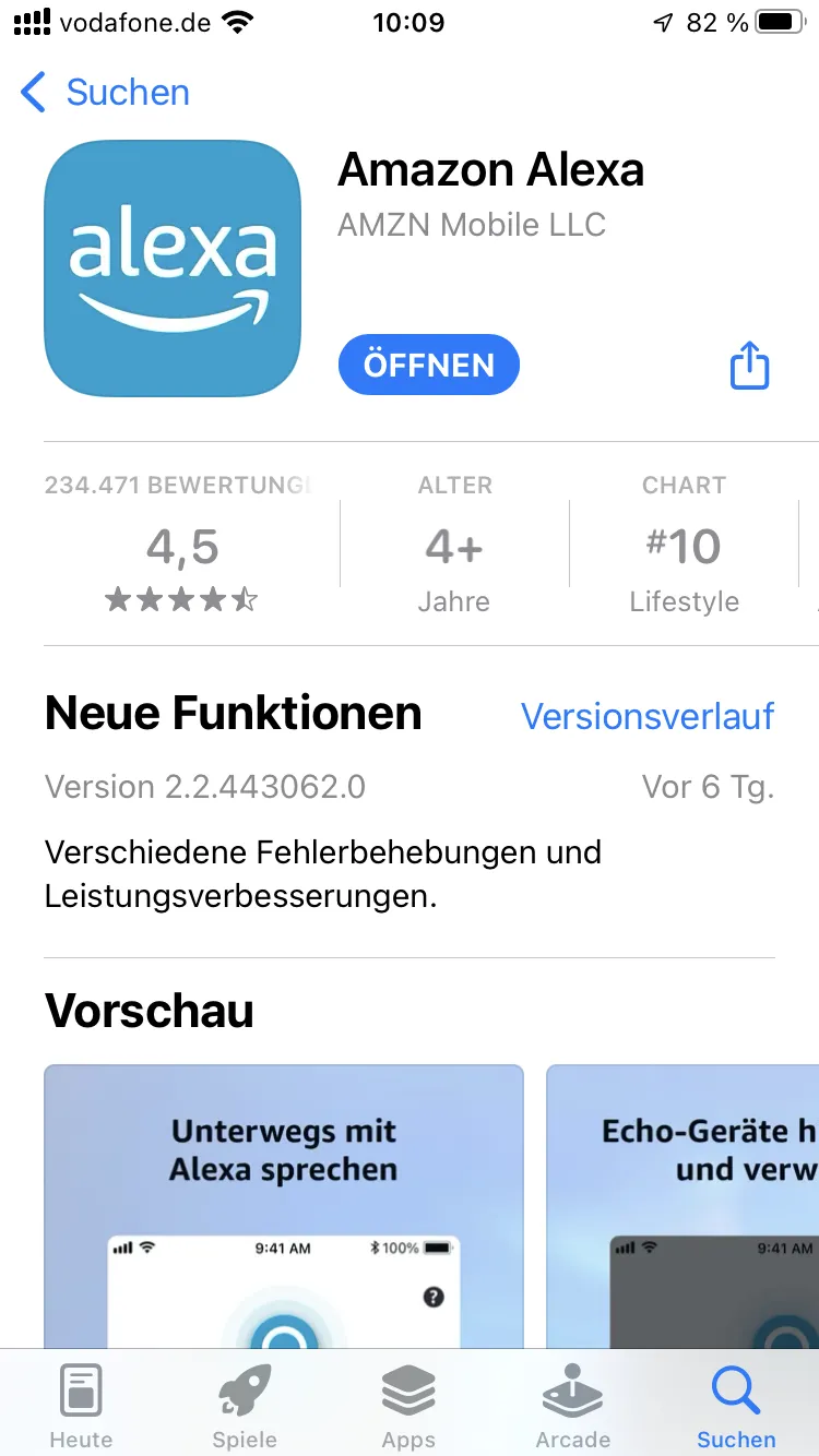 Amazon Alexa App dans l'App Store