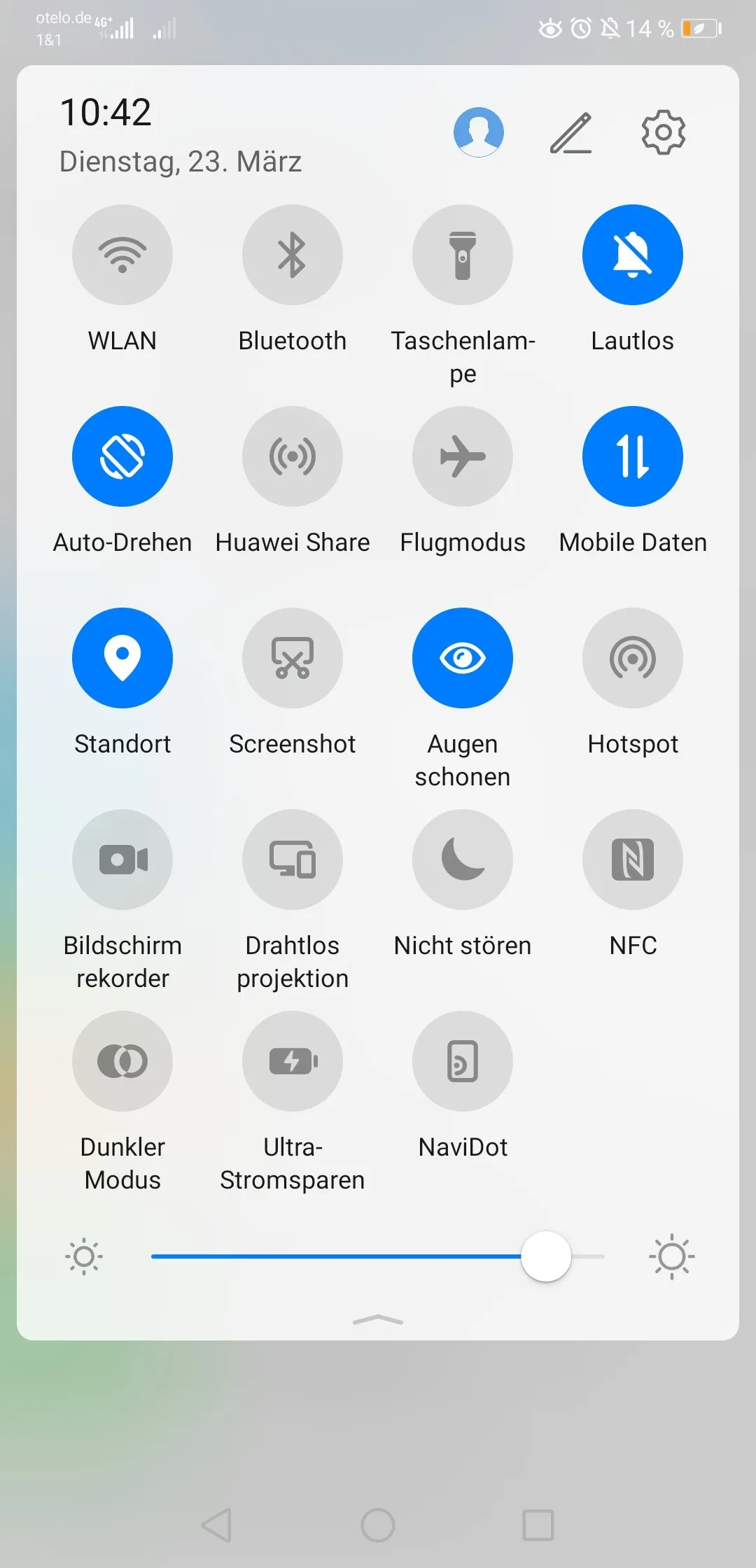 WiFi-symbool in het snelkoppelingspaneel
