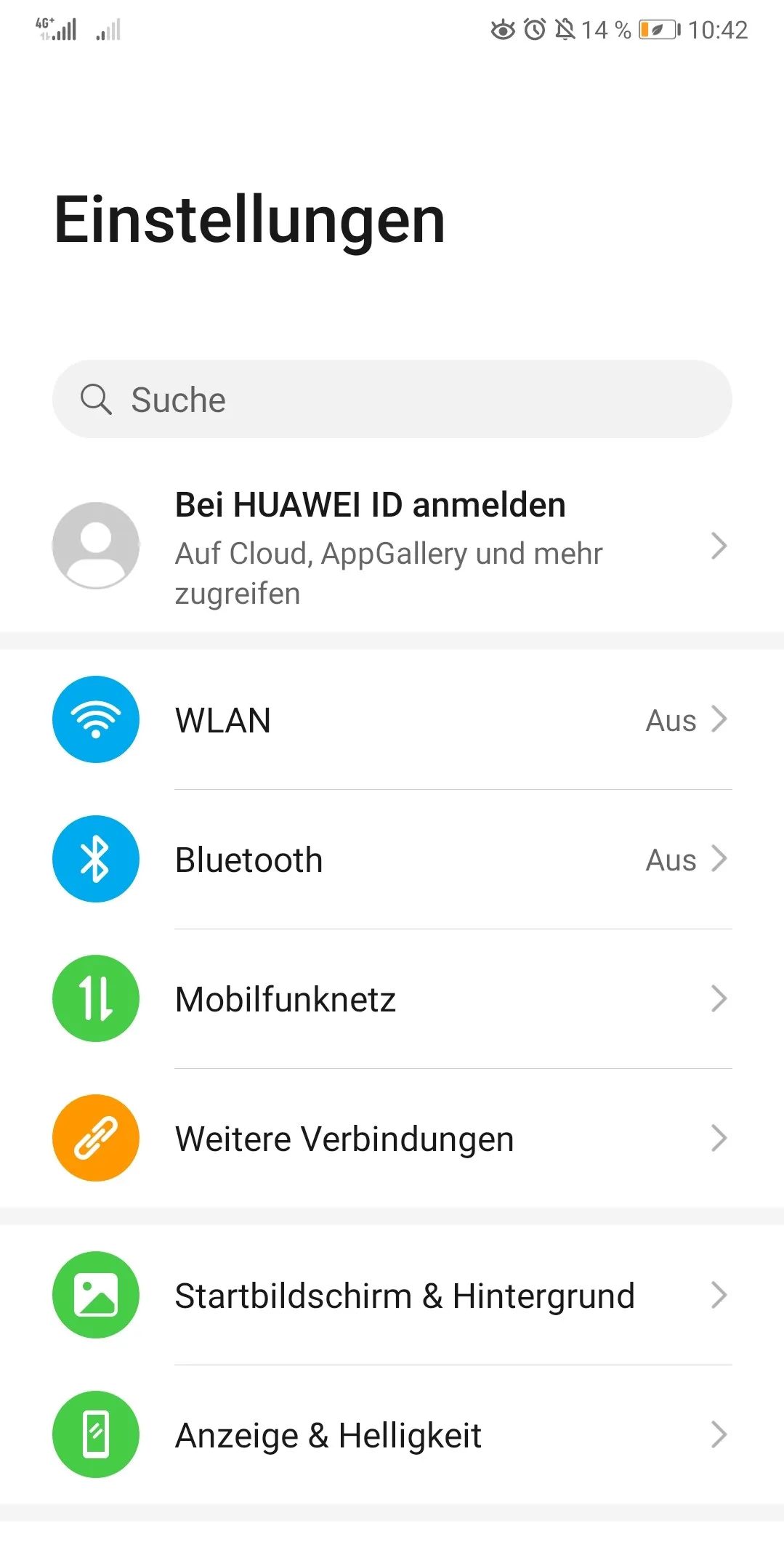WiFi in de instellingen