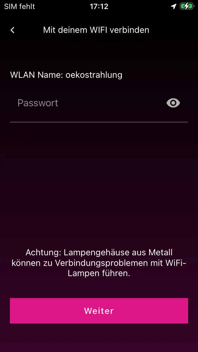 Invoer van het Wi-Fi-wachtwoord