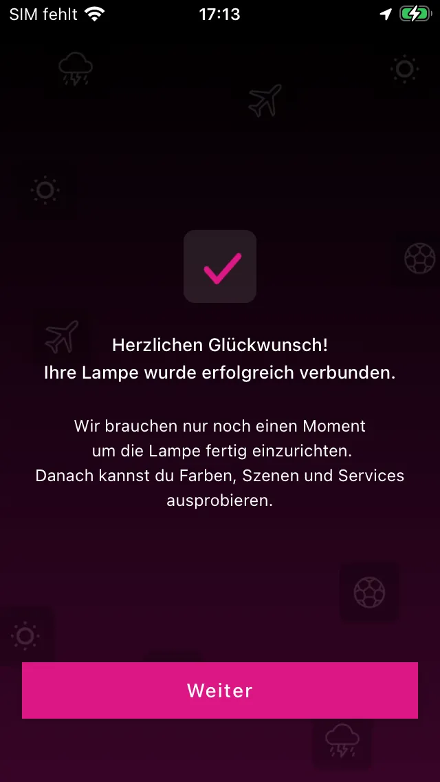 Succesbericht na koppeling