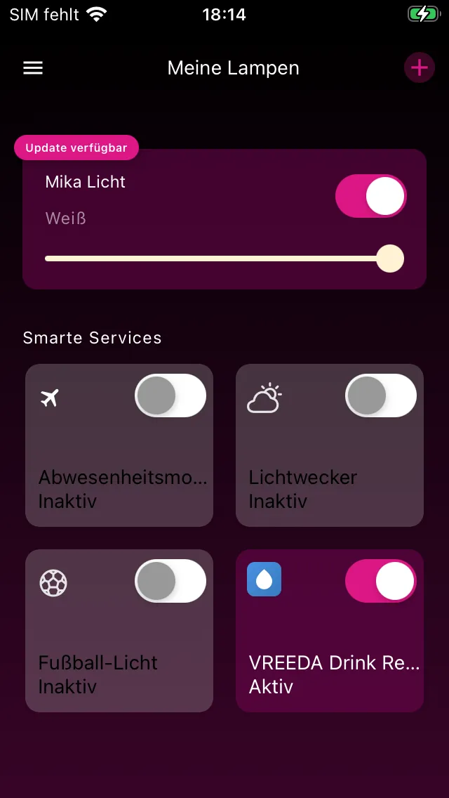 Overzicht met nieuwe apparaatnaam